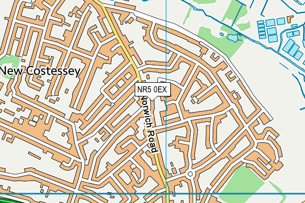 NR5 0EX map - OS VectorMap District (Ordnance Survey)