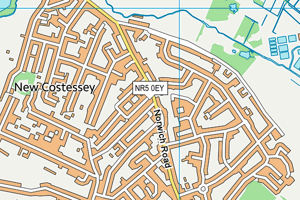 NR5 0EY map - OS VectorMap District (Ordnance Survey)