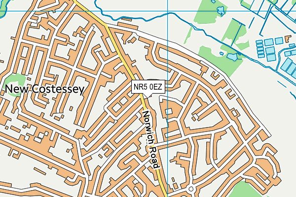 NR5 0EZ map - OS VectorMap District (Ordnance Survey)