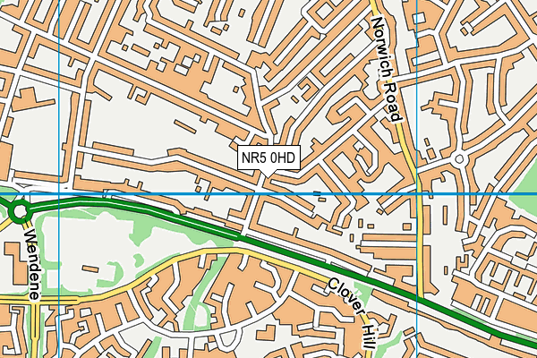 NR5 0HD map - OS VectorMap District (Ordnance Survey)