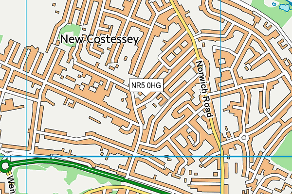 NR5 0HG map - OS VectorMap District (Ordnance Survey)