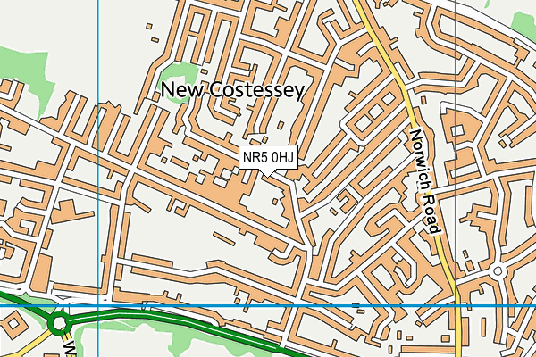 NR5 0HJ map - OS VectorMap District (Ordnance Survey)