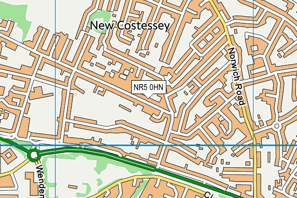 NR5 0HN map - OS VectorMap District (Ordnance Survey)