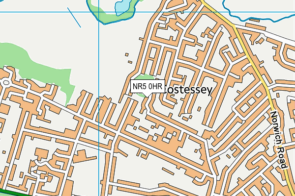 NR5 0HR map - OS VectorMap District (Ordnance Survey)