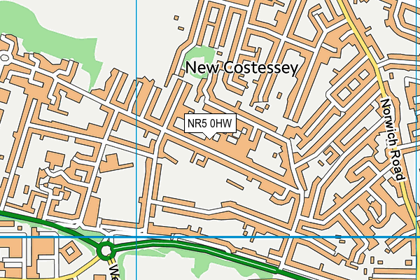 NR5 0HW map - OS VectorMap District (Ordnance Survey)