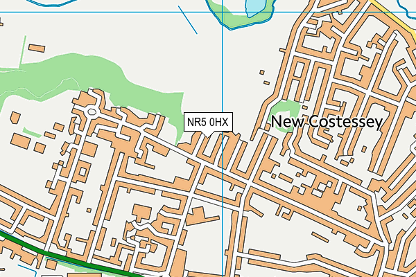 NR5 0HX map - OS VectorMap District (Ordnance Survey)