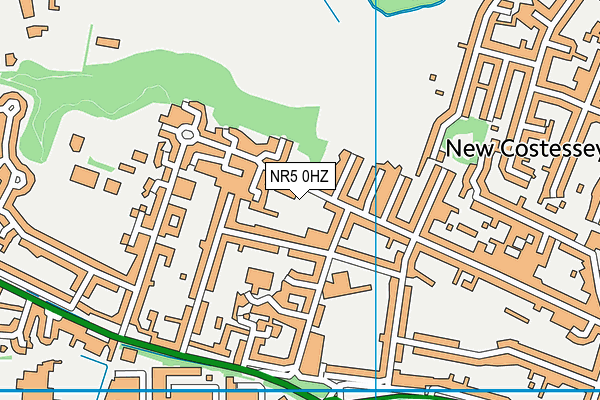NR5 0HZ map - OS VectorMap District (Ordnance Survey)