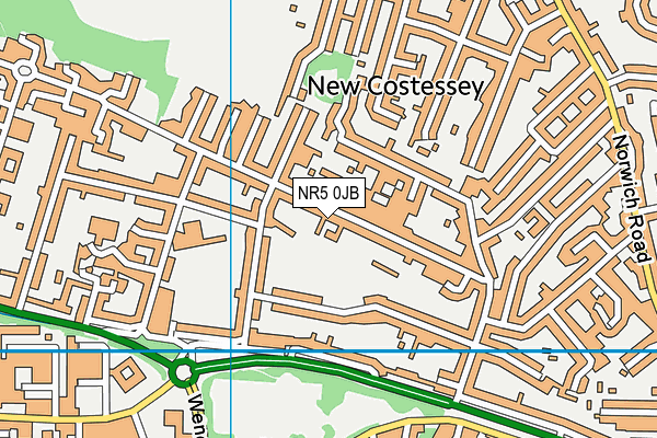 NR5 0JB map - OS VectorMap District (Ordnance Survey)