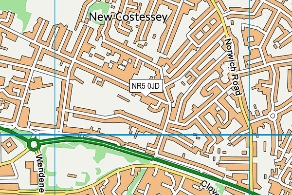 NR5 0JD map - OS VectorMap District (Ordnance Survey)