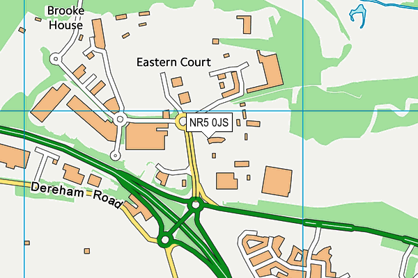 Bannatyne Health Club (Norwich West) map (NR5 0JS) - OS VectorMap District (Ordnance Survey)