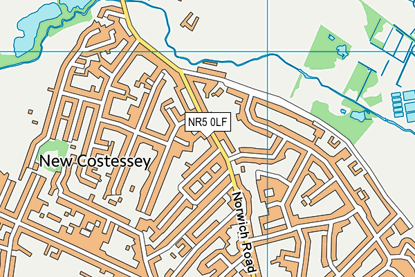 NR5 0LF map - OS VectorMap District (Ordnance Survey)
