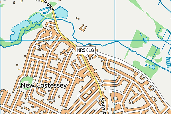 NR5 0LG map - OS VectorMap District (Ordnance Survey)