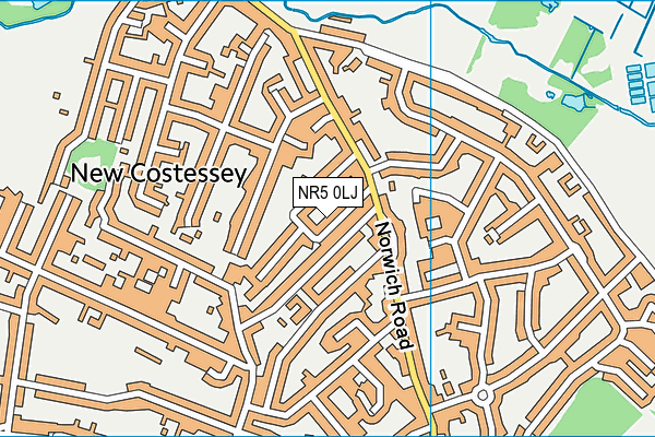 NR5 0LJ map - OS VectorMap District (Ordnance Survey)