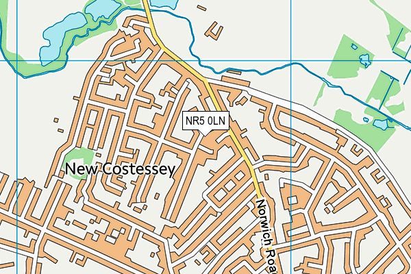 NR5 0LN map - OS VectorMap District (Ordnance Survey)