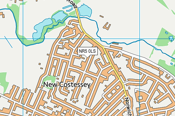 NR5 0LS map - OS VectorMap District (Ordnance Survey)