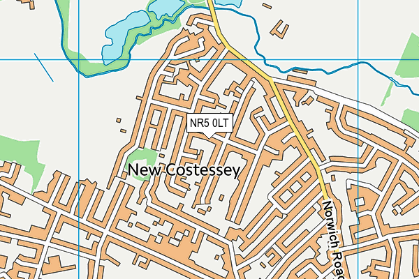 NR5 0LT map - OS VectorMap District (Ordnance Survey)