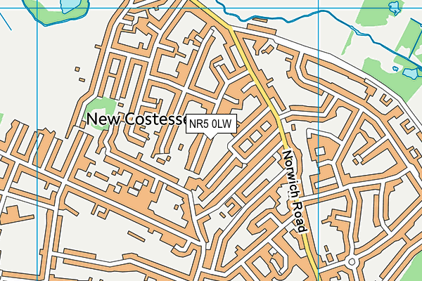 NR5 0LW map - OS VectorMap District (Ordnance Survey)