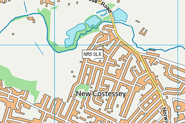 NR5 0LX map - OS VectorMap District (Ordnance Survey)
