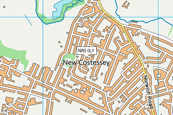 NR5 0LY map - OS VectorMap District (Ordnance Survey)