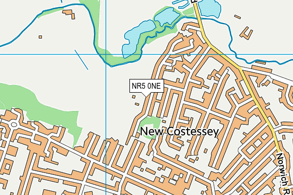 NR5 0NE map - OS VectorMap District (Ordnance Survey)