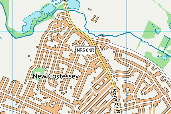 NR5 0NR map - OS VectorMap District (Ordnance Survey)