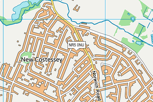 NR5 0NU map - OS VectorMap District (Ordnance Survey)