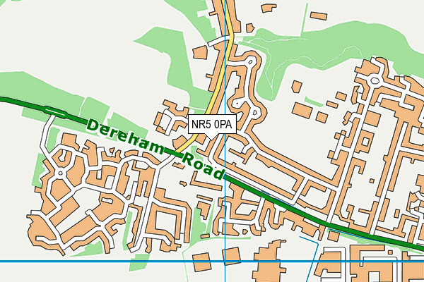 NR5 0PA map - OS VectorMap District (Ordnance Survey)