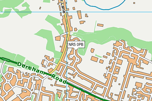 NR5 0PB map - OS VectorMap District (Ordnance Survey)