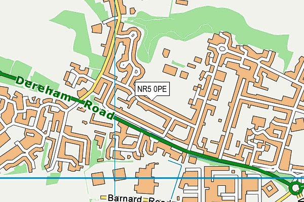 NR5 0PE map - OS VectorMap District (Ordnance Survey)