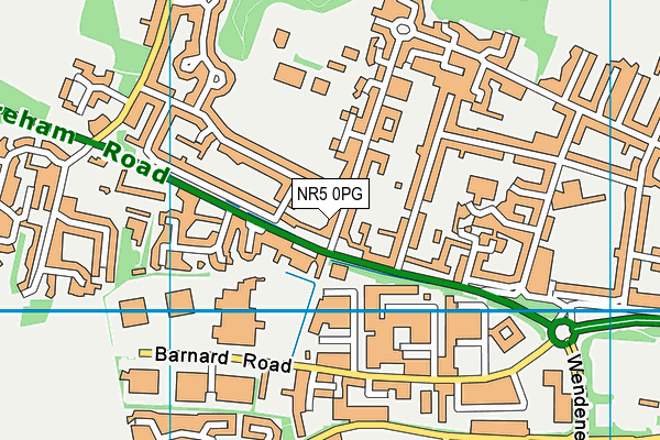 NR5 0PG map - OS VectorMap District (Ordnance Survey)