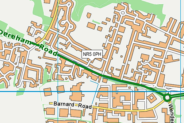 NR5 0PH map - OS VectorMap District (Ordnance Survey)