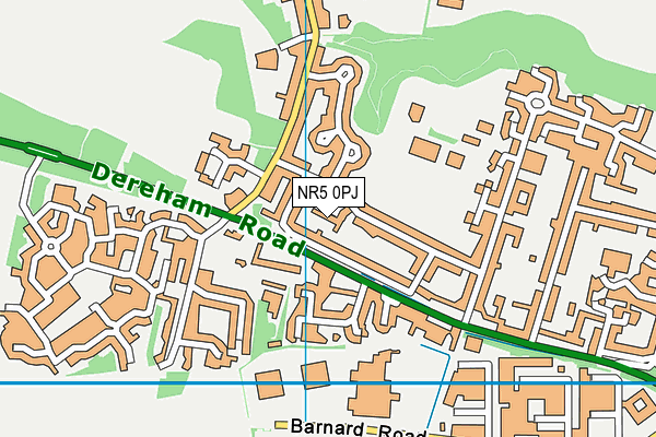 NR5 0PJ map - OS VectorMap District (Ordnance Survey)