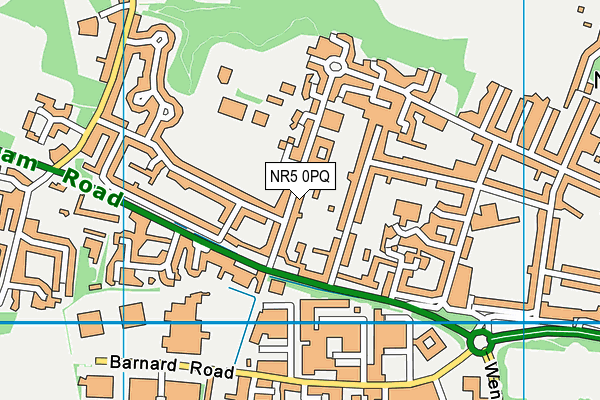 NR5 0PQ map - OS VectorMap District (Ordnance Survey)