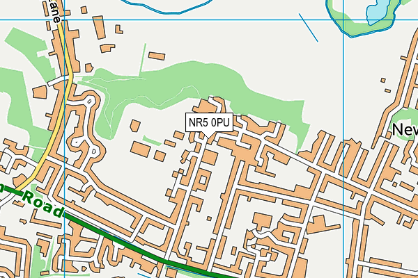 NR5 0PU map - OS VectorMap District (Ordnance Survey)