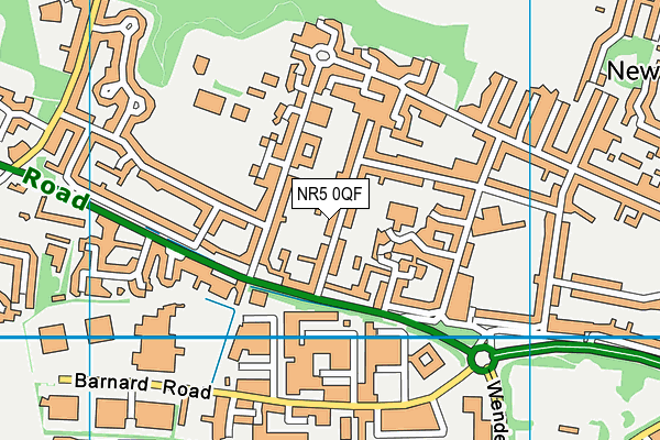 NR5 0QF map - OS VectorMap District (Ordnance Survey)