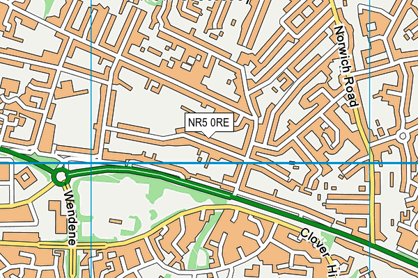 NR5 0RE map - OS VectorMap District (Ordnance Survey)