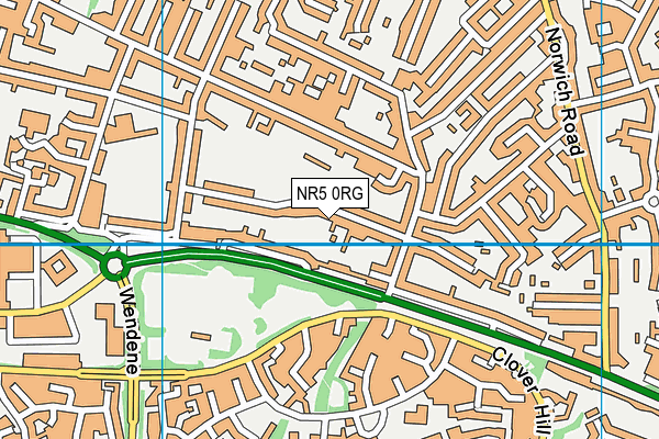 NR5 0RG map - OS VectorMap District (Ordnance Survey)