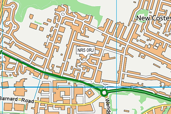 NR5 0RJ map - OS VectorMap District (Ordnance Survey)