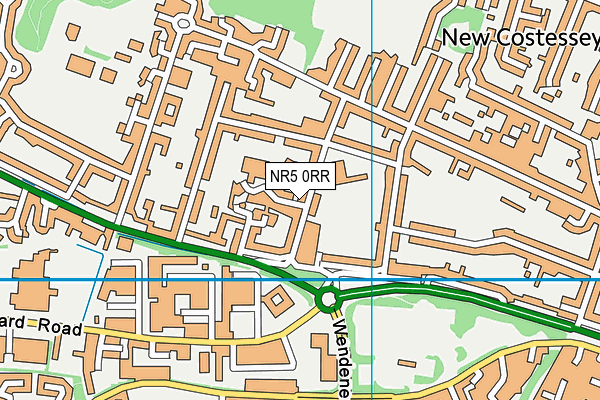 Costessey Primary School map (NR5 0RR) - OS VectorMap District (Ordnance Survey)