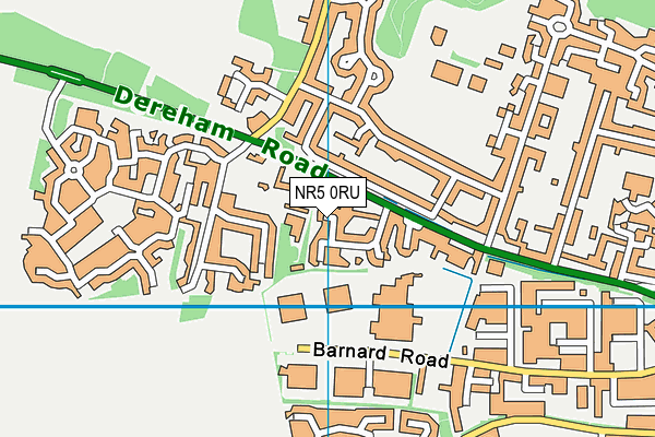 NR5 0RU map - OS VectorMap District (Ordnance Survey)