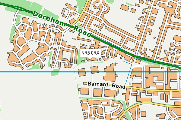 NR5 0RX map - OS VectorMap District (Ordnance Survey)