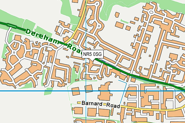 NR5 0SG map - OS VectorMap District (Ordnance Survey)
