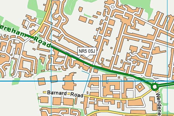 NR5 0SJ map - OS VectorMap District (Ordnance Survey)
