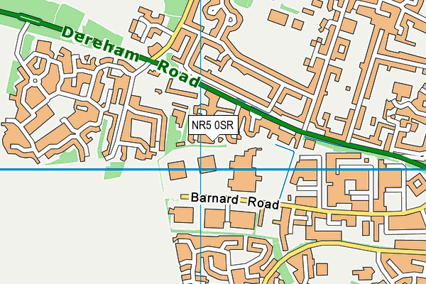 NR5 0SR map - OS VectorMap District (Ordnance Survey)