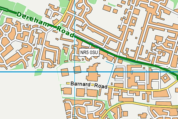 NR5 0SU map - OS VectorMap District (Ordnance Survey)