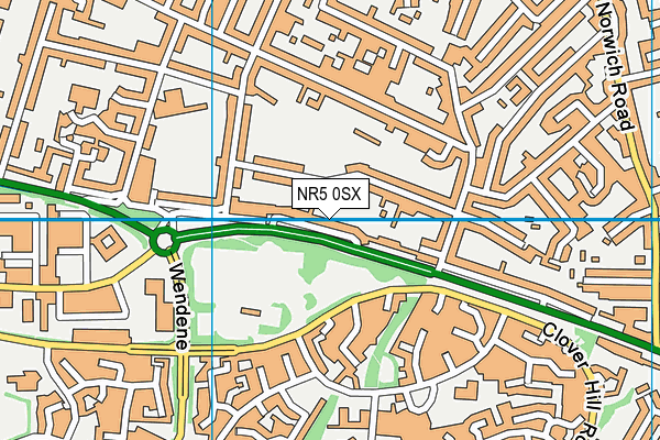 NR5 0SX map - OS VectorMap District (Ordnance Survey)