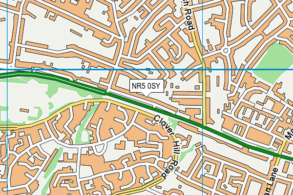 NR5 0SY map - OS VectorMap District (Ordnance Survey)