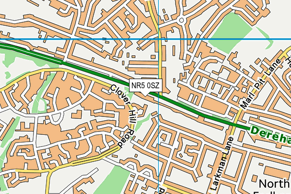 NR5 0SZ map - OS VectorMap District (Ordnance Survey)