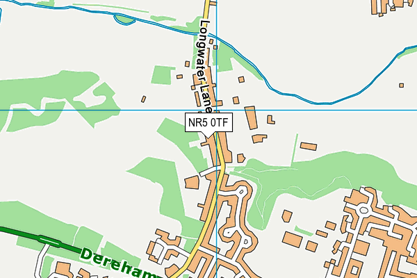 NR5 0TF map - OS VectorMap District (Ordnance Survey)