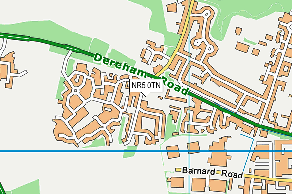 NR5 0TN map - OS VectorMap District (Ordnance Survey)